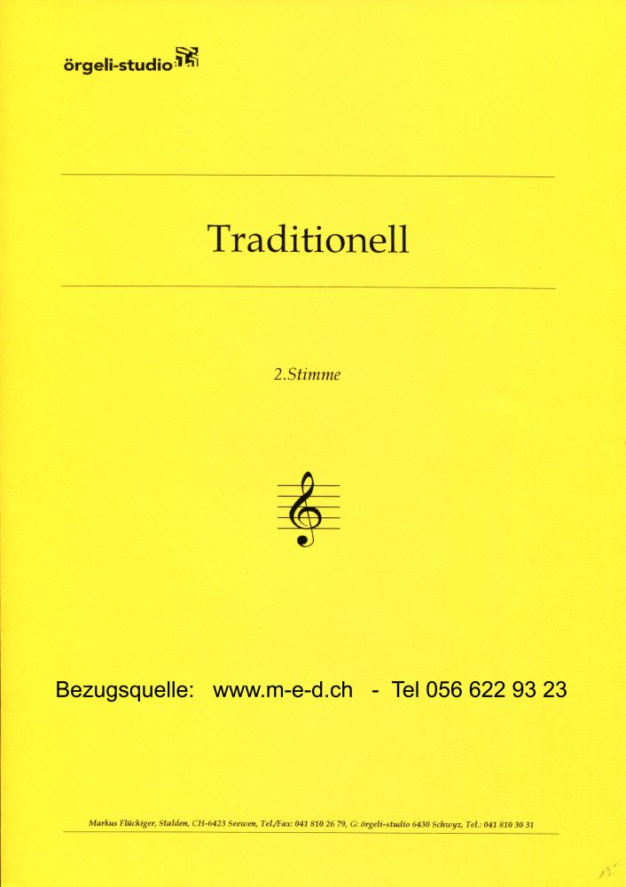 15 Kompositionen in klassischer Notenschrift im Violineschlüssel von Markus Flückiger.
						Schwierigkeitsgrad: mittel