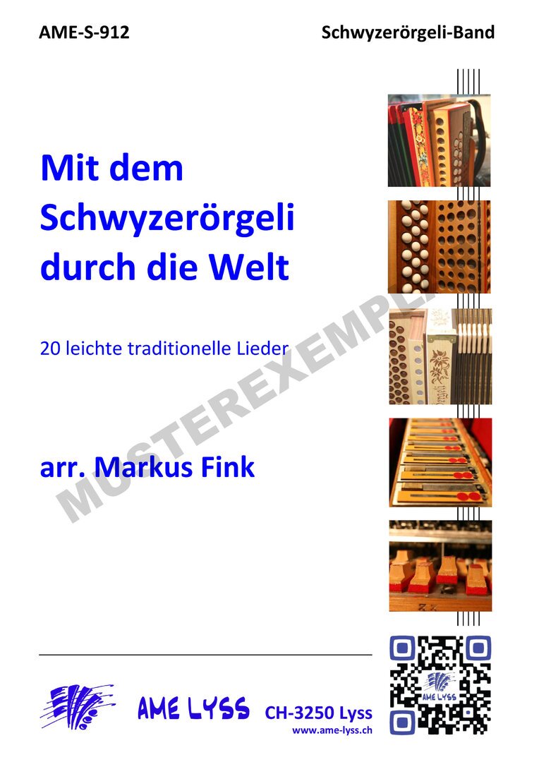 Kompositionen für das 18-bässige Schwyzerörgeli im Griffschrift-Notensystem.